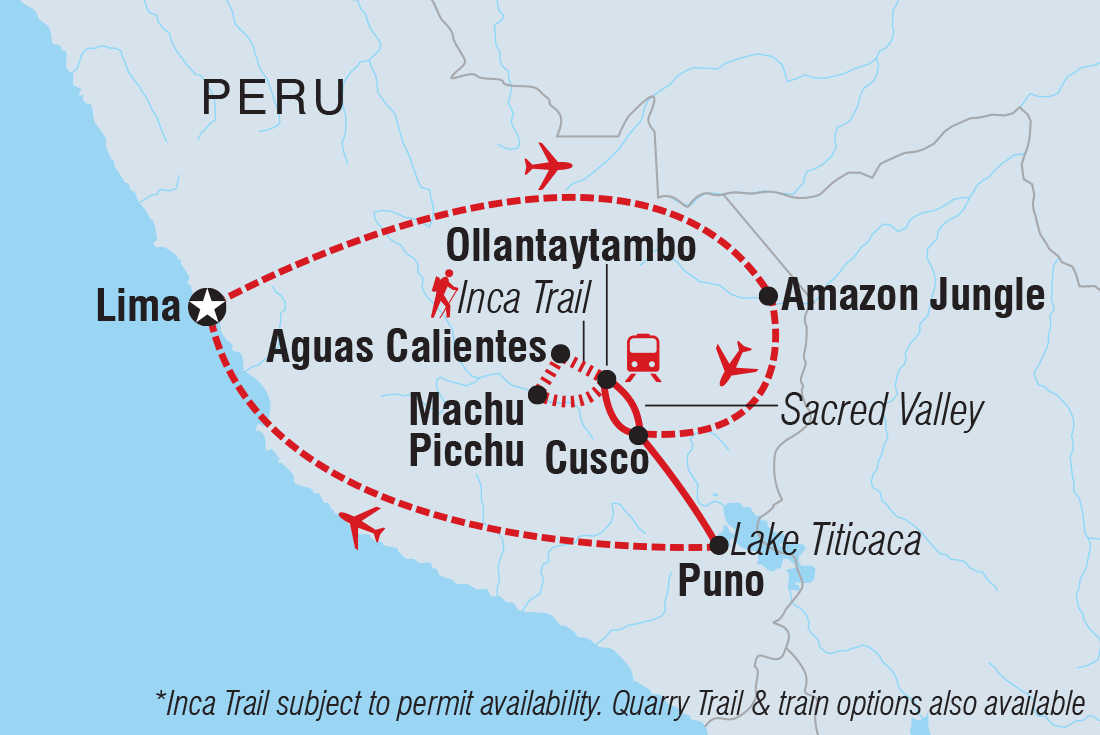 tourhub | Intrepid Travel | Peruvian Pathways | Tour Map