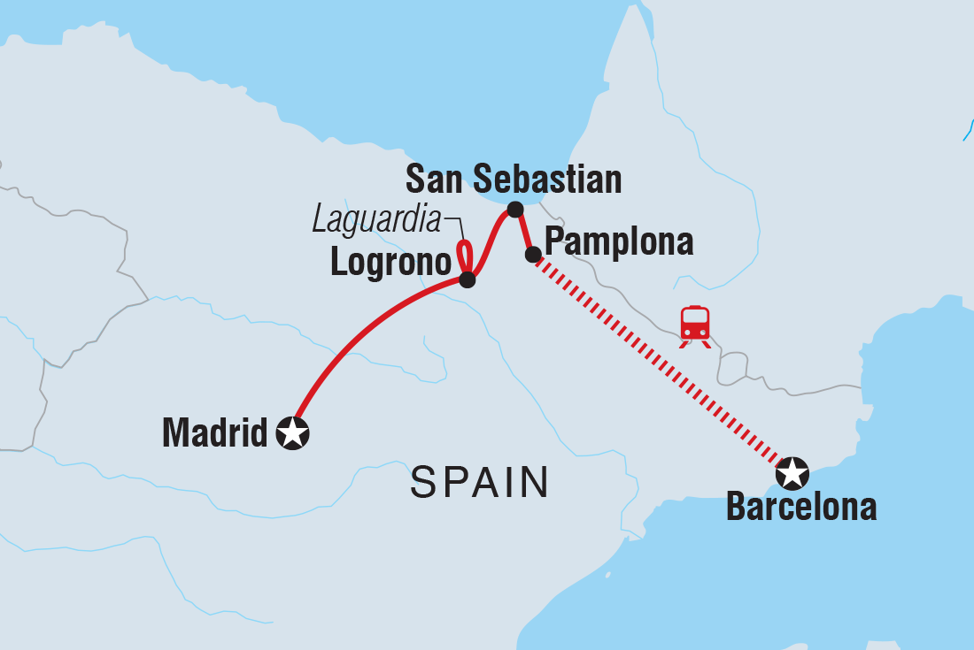 North Spain Discovery Itinerary Map