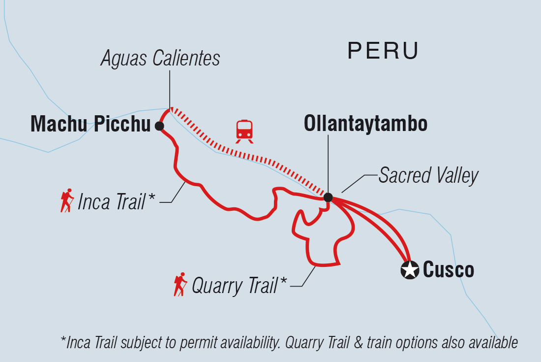 Inca Trail Express Itinerary Map