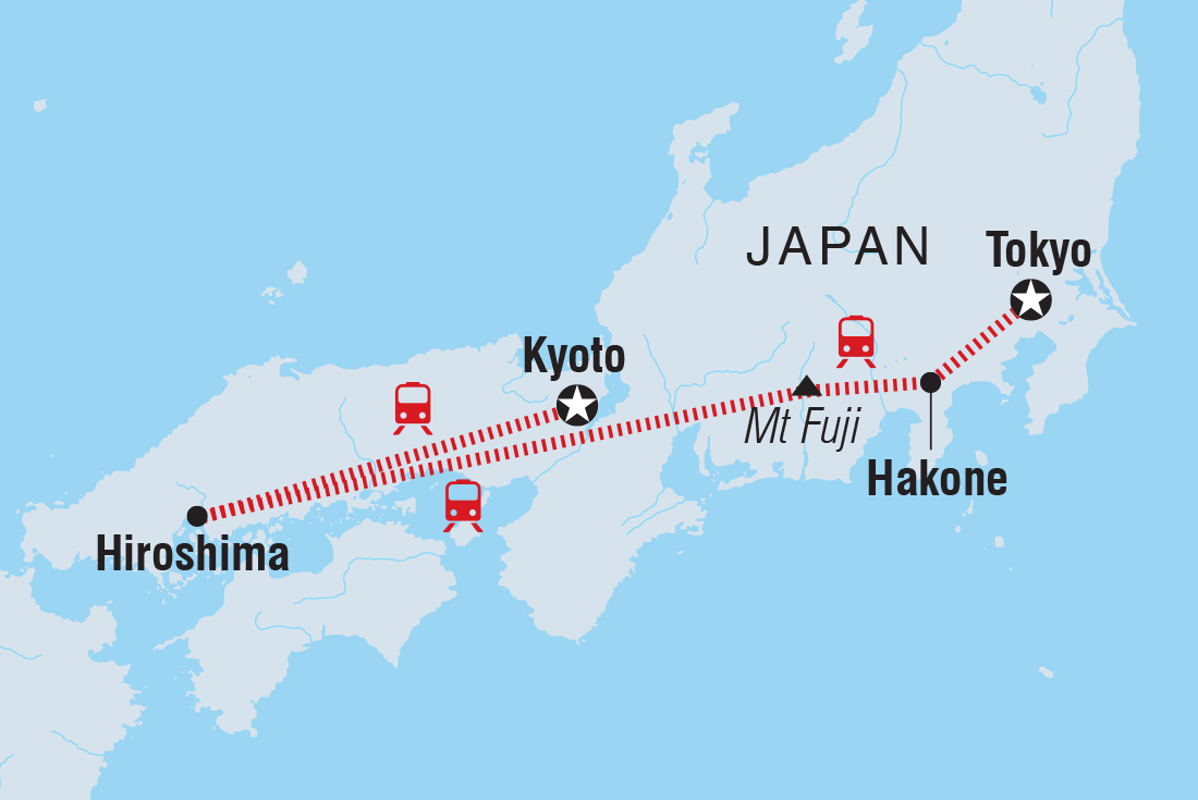 Japan Family Holiday Itinerary Map