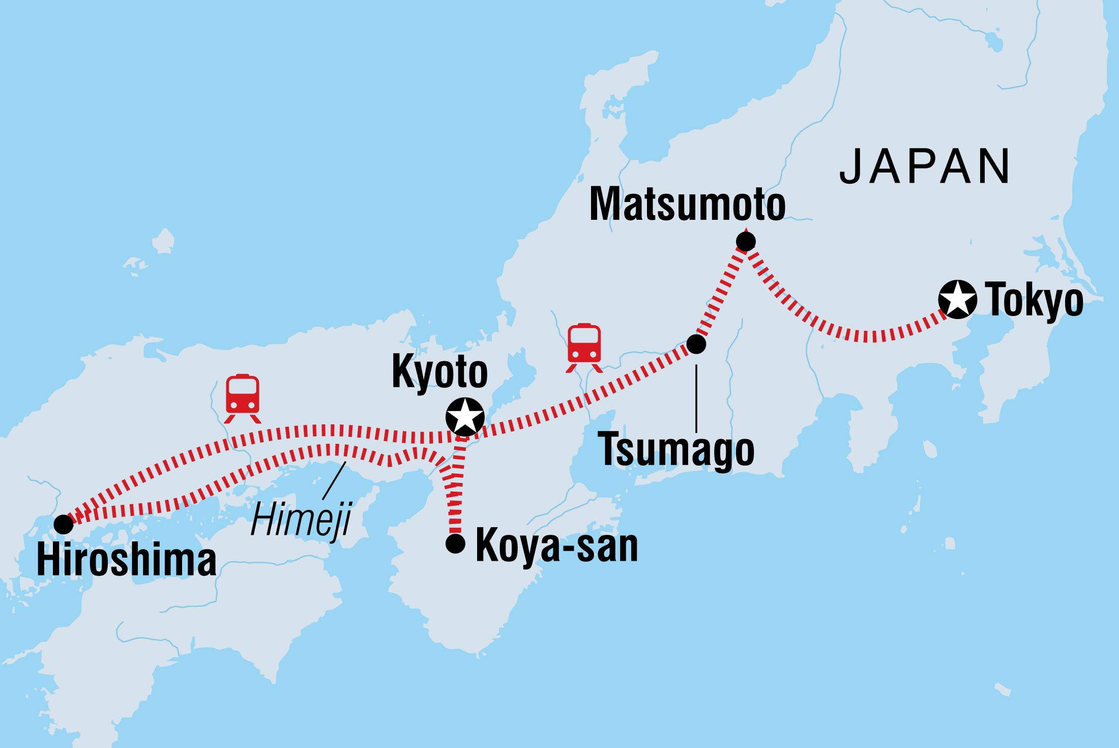 tourhub | Intrepid Travel | Classic Japan | Tour Map