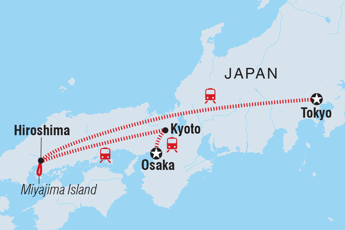 Japan Express Itinerary Map