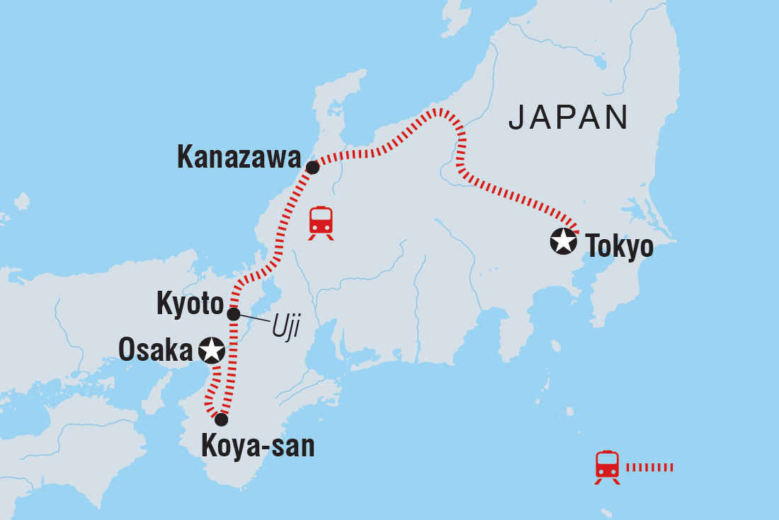 Japan Real Food Adventure Itinerary Map