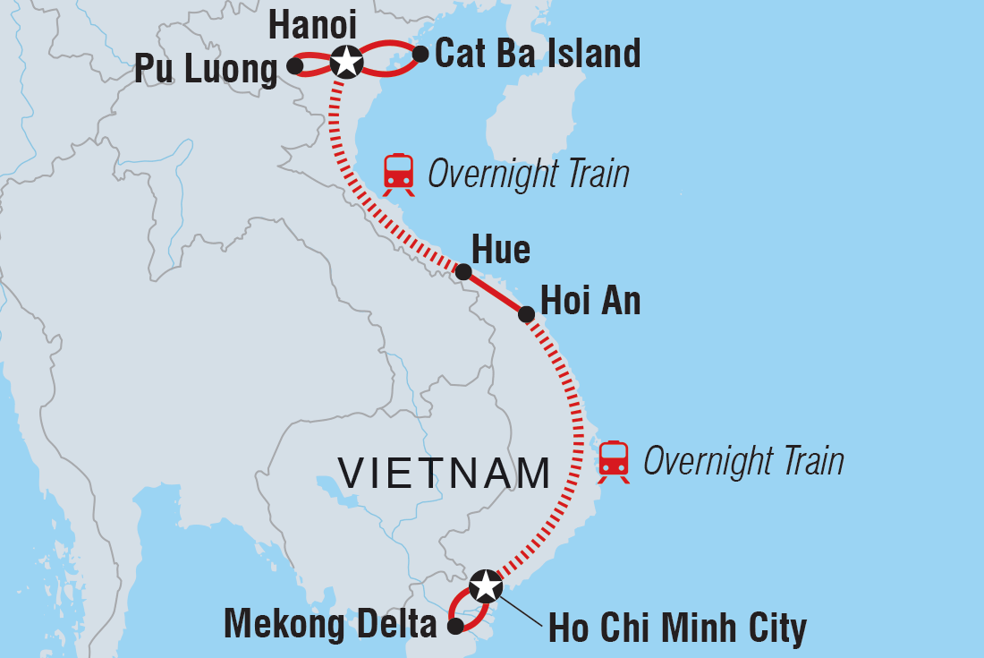 tourhub | Intrepid Travel | Vietnam Discovery | Tour Map