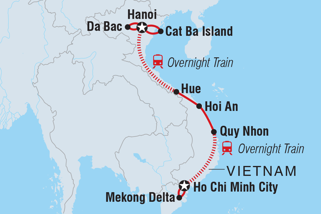 Scenic Vietnam Itinerary Map