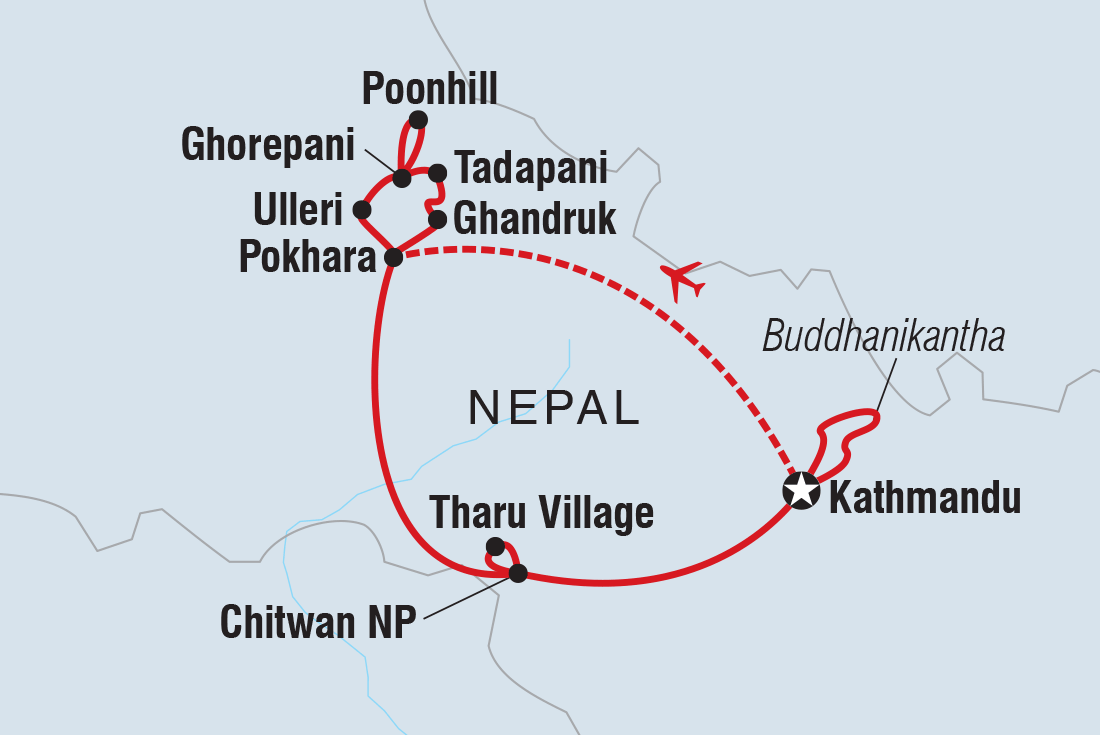 tourhub | Intrepid Travel | Nepal: Women's Expedition | Tour Map