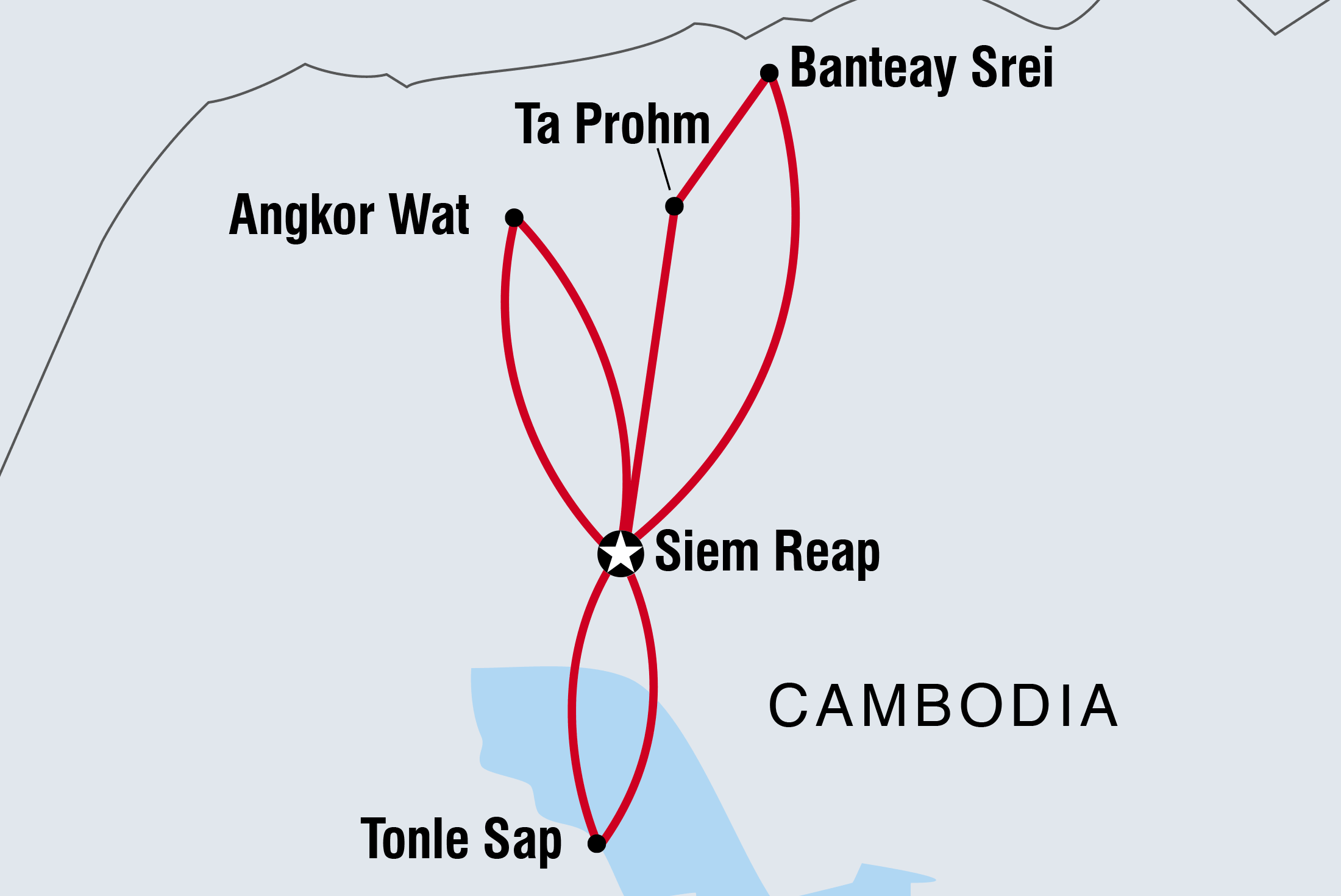 tourhub | Intrepid Travel | Cambodia's Secrets of Angkor | Tour Map