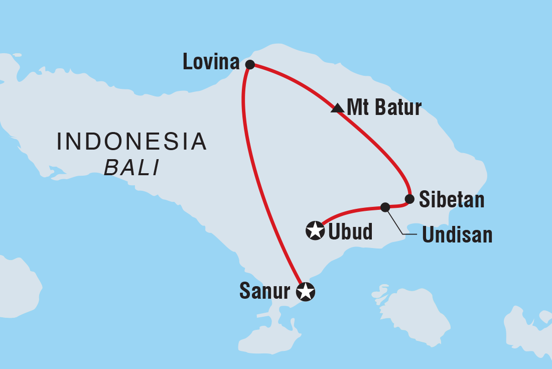 tourhub | Intrepid Travel | Beautiful Bali | Tour Map