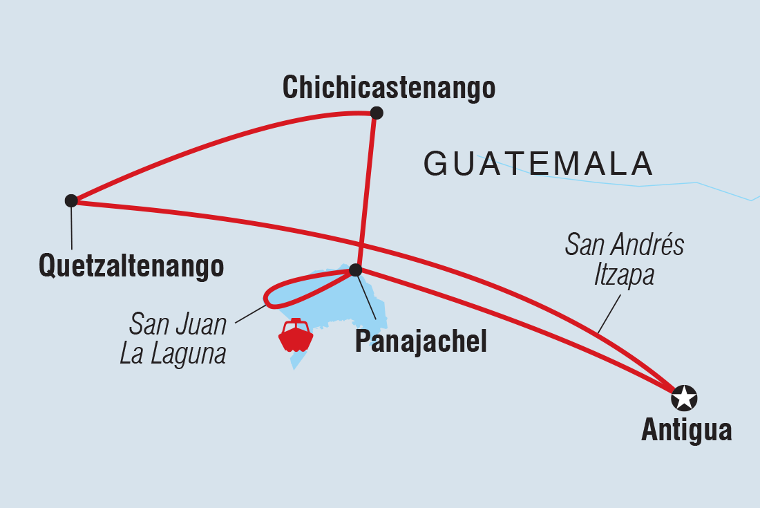 tourhub | Intrepid Travel | Heart of Guatemala | Tour Map