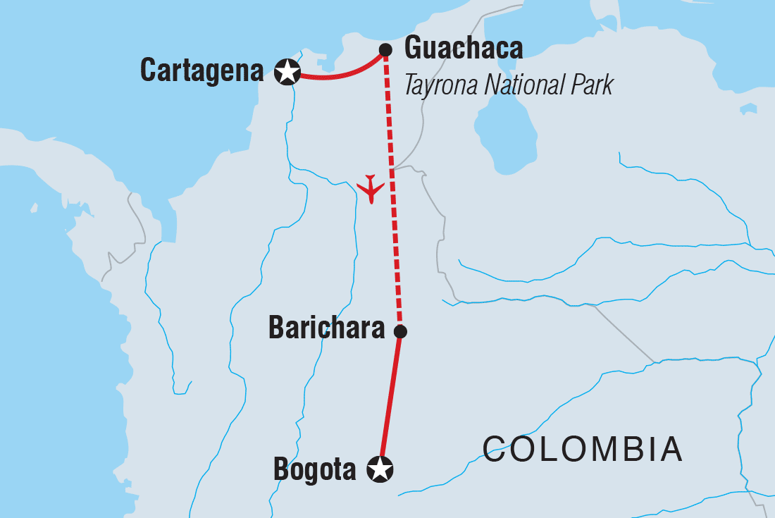 tourhub | Intrepid Travel | Explore Colombia | Tour Map