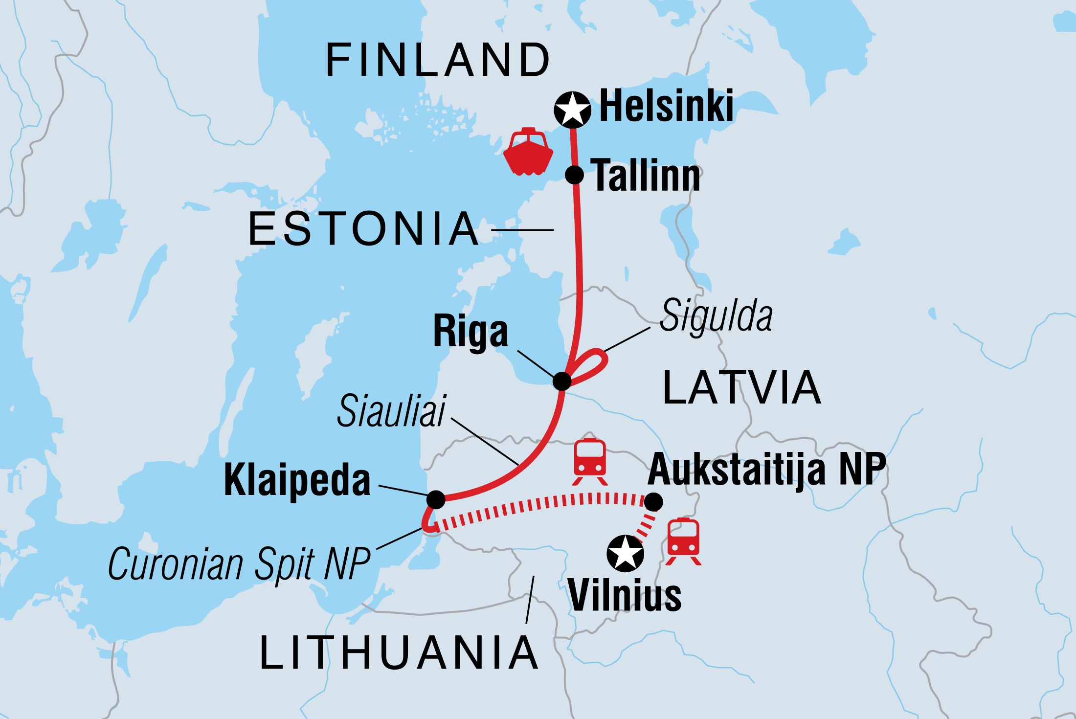 Baltic Experience Itinerary Map