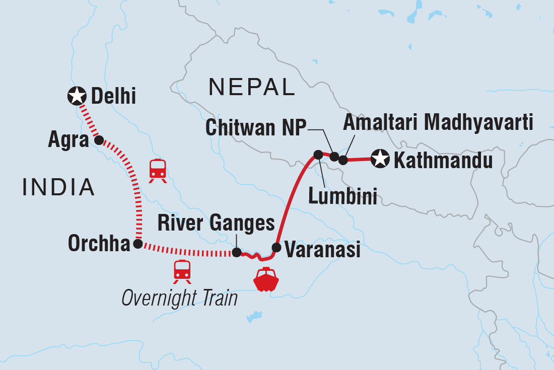 Delhi to Kathmandu