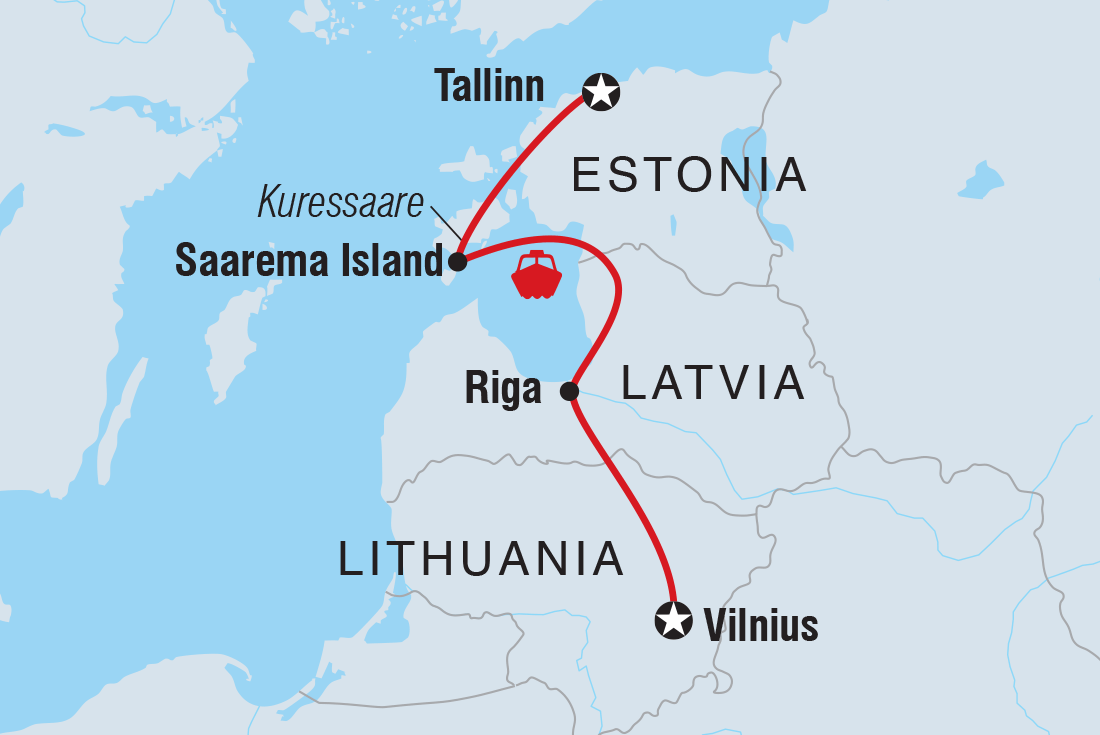 Classic Baltics Itinerary Map