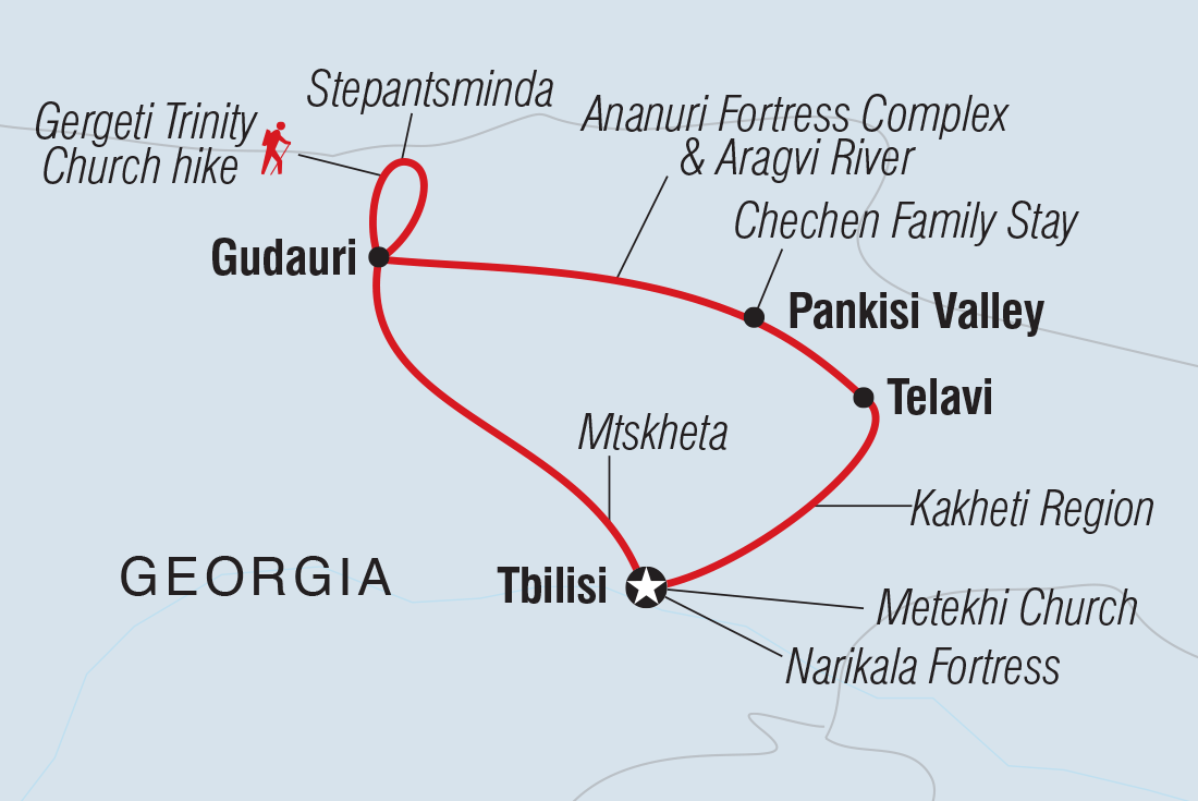 Georgia Real Food Adventure Itinerary Map