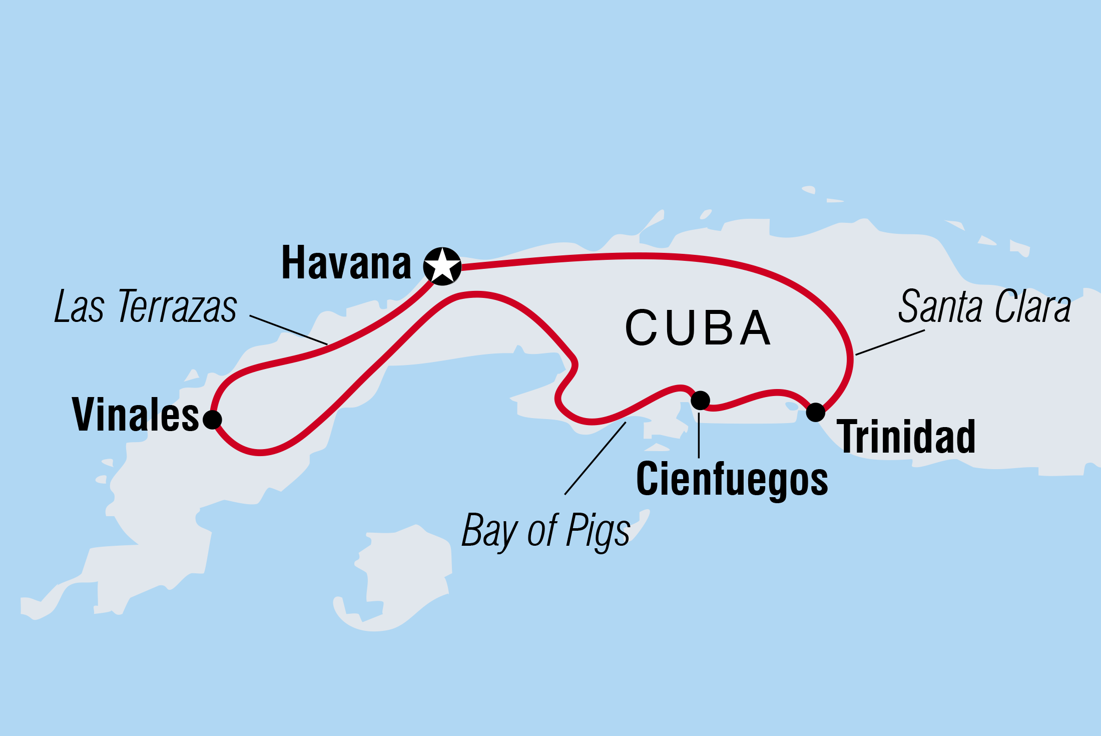 tourhub | Intrepid Travel | Hola Cuba | Tour Map