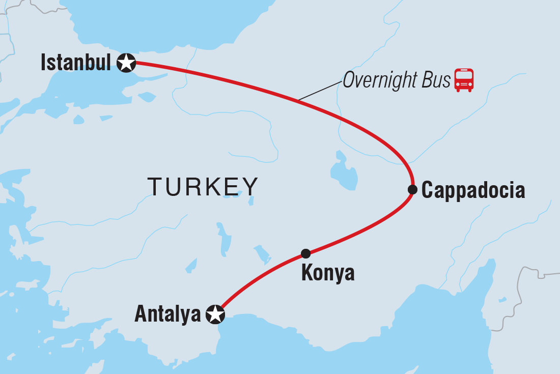 tourhub | Intrepid Travel | Six Days in Turkey | Tour Map