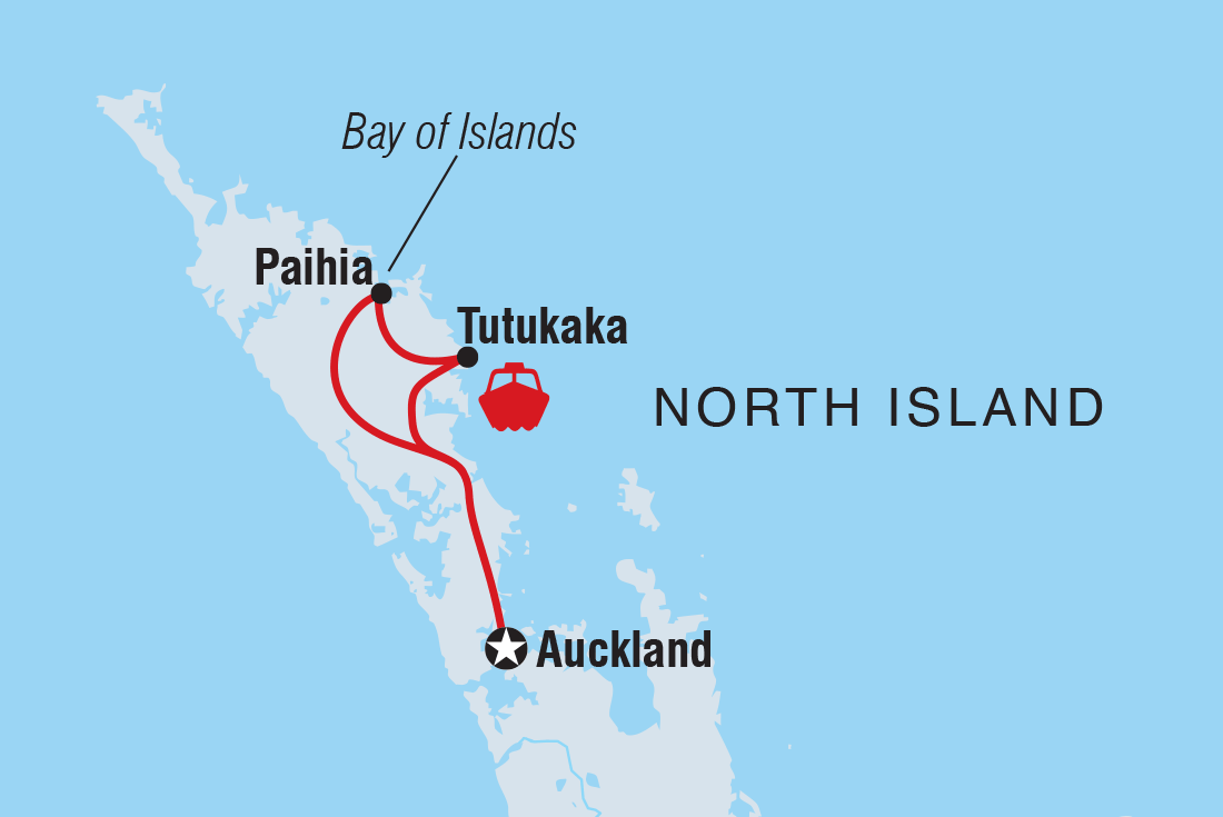 tourhub | Intrepid Travel | Enchanting Northland | Tour Map