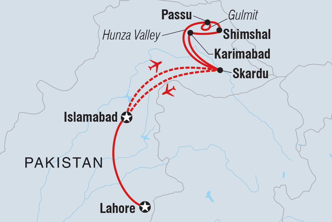 Pakistan Expedition Itinerary Map