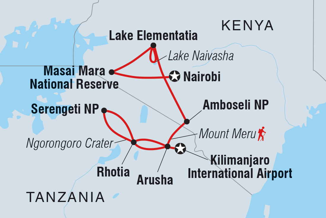 tourhub | Intrepid Travel | Classic East Africa | Tour Map