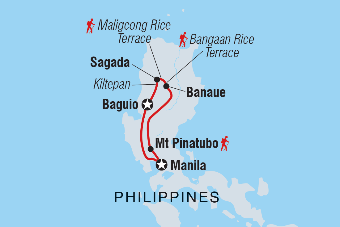 tourhub | Intrepid Travel | Northern Philippines Highlights | Tour Map