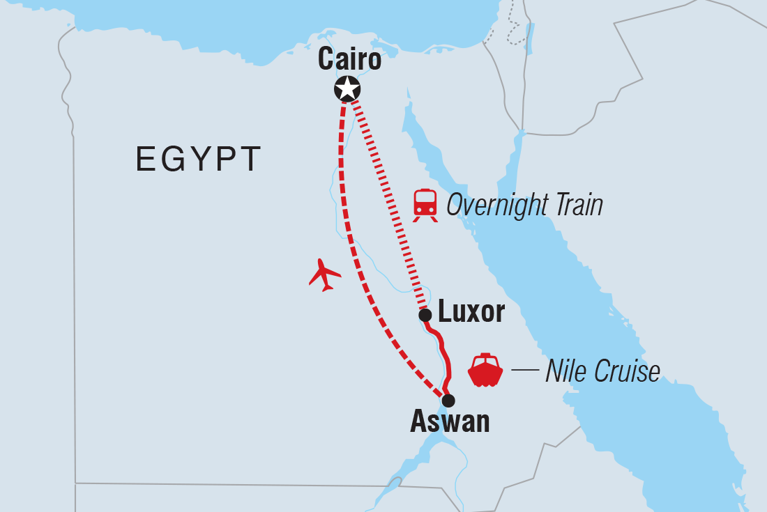 Classic Egypt Itinerary Map