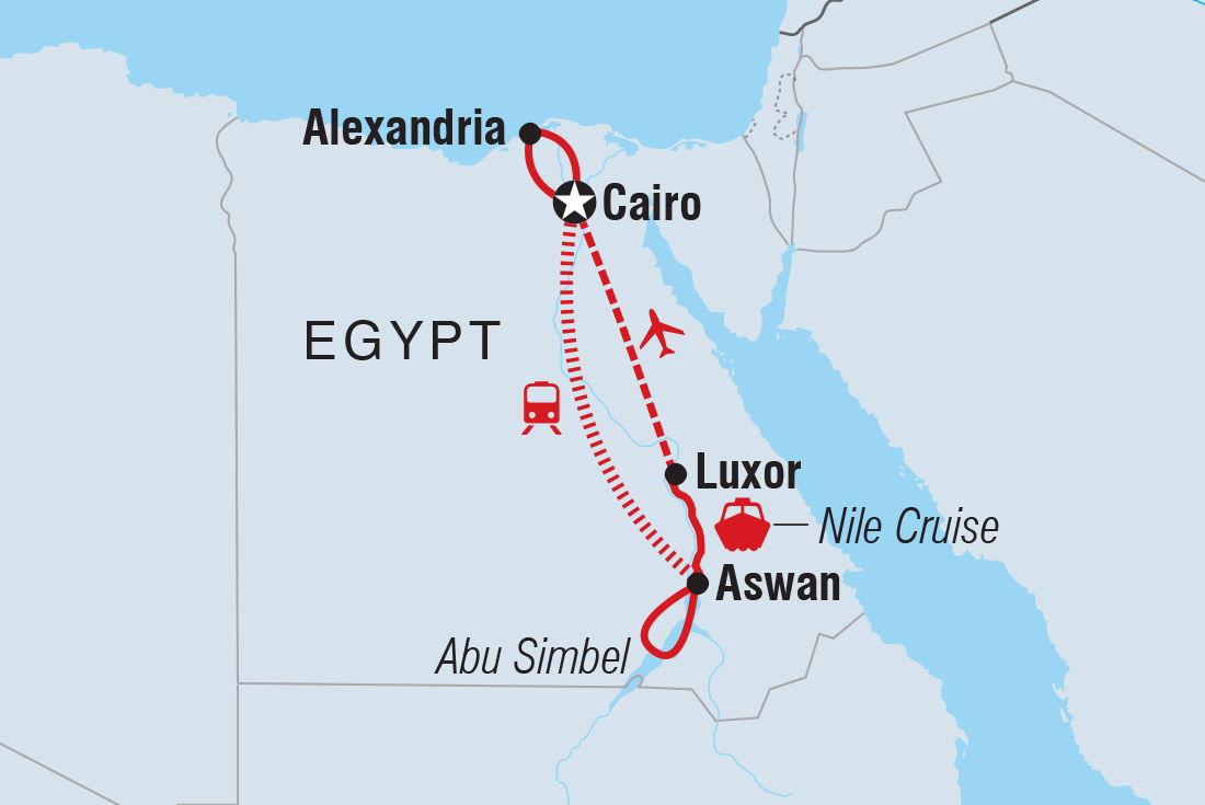 Egypt Experience Itinerary Map
