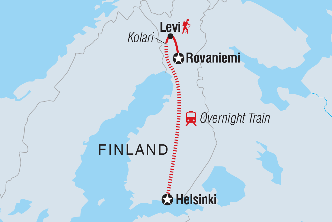 Finland Family Holiday Itinerary Map