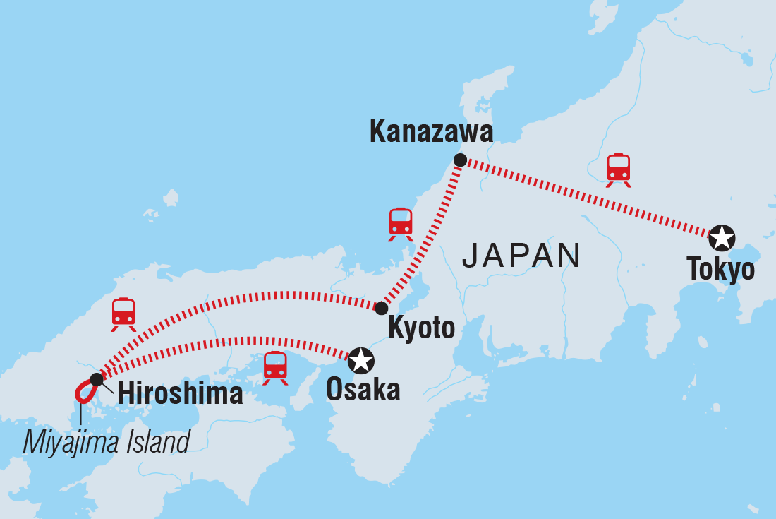 Essential Japan Itinerary Map