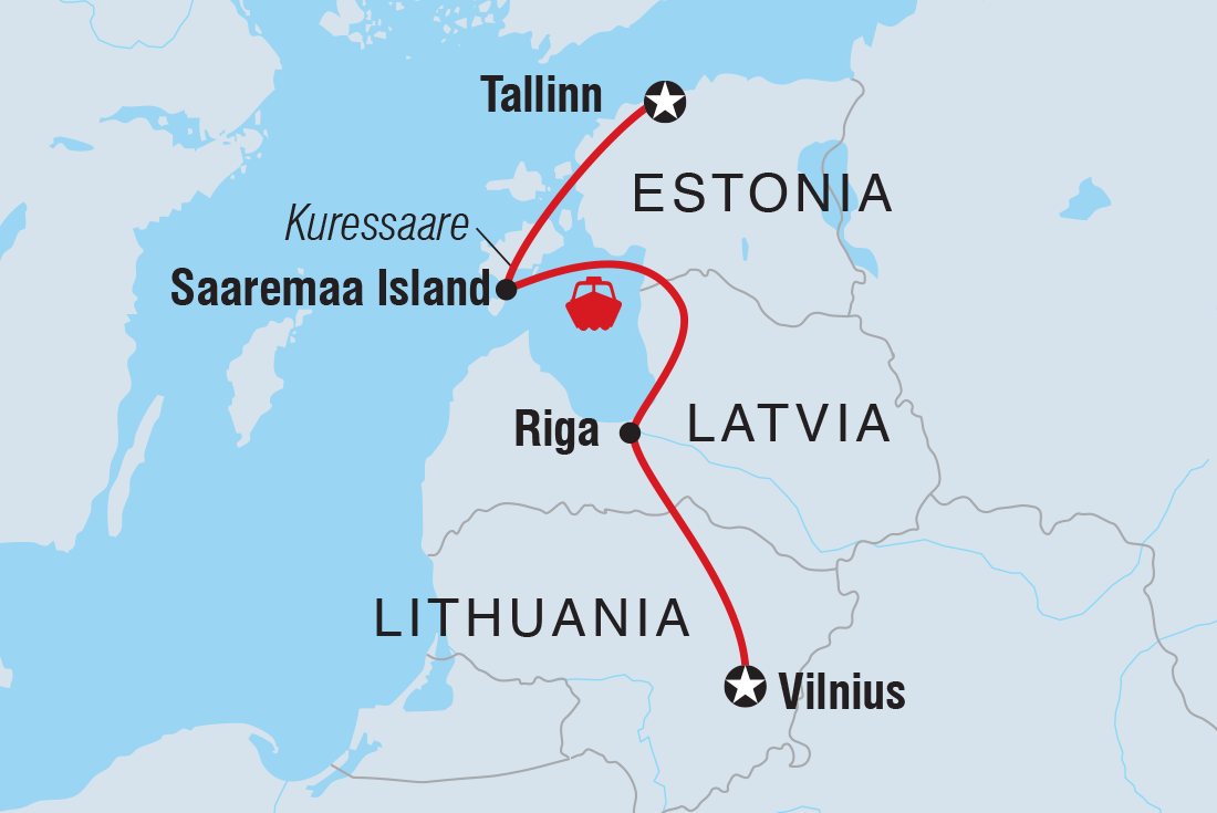 Classic Baltics Itinerary Map