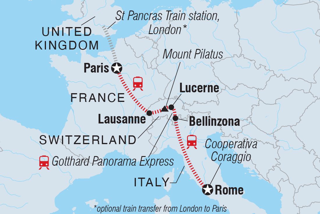 Paris to Rome by Rail