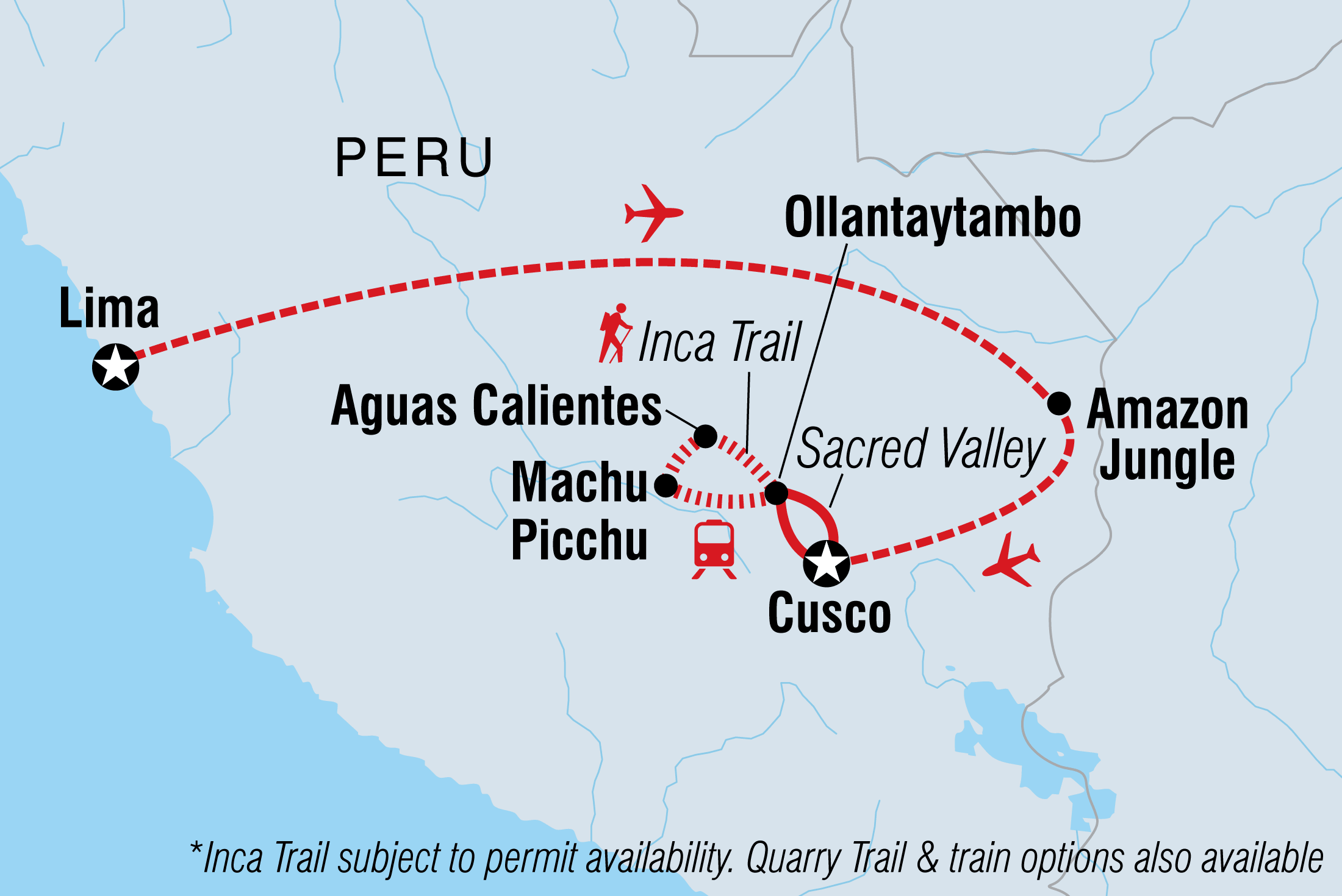 Inca Encounter Itinerary Map