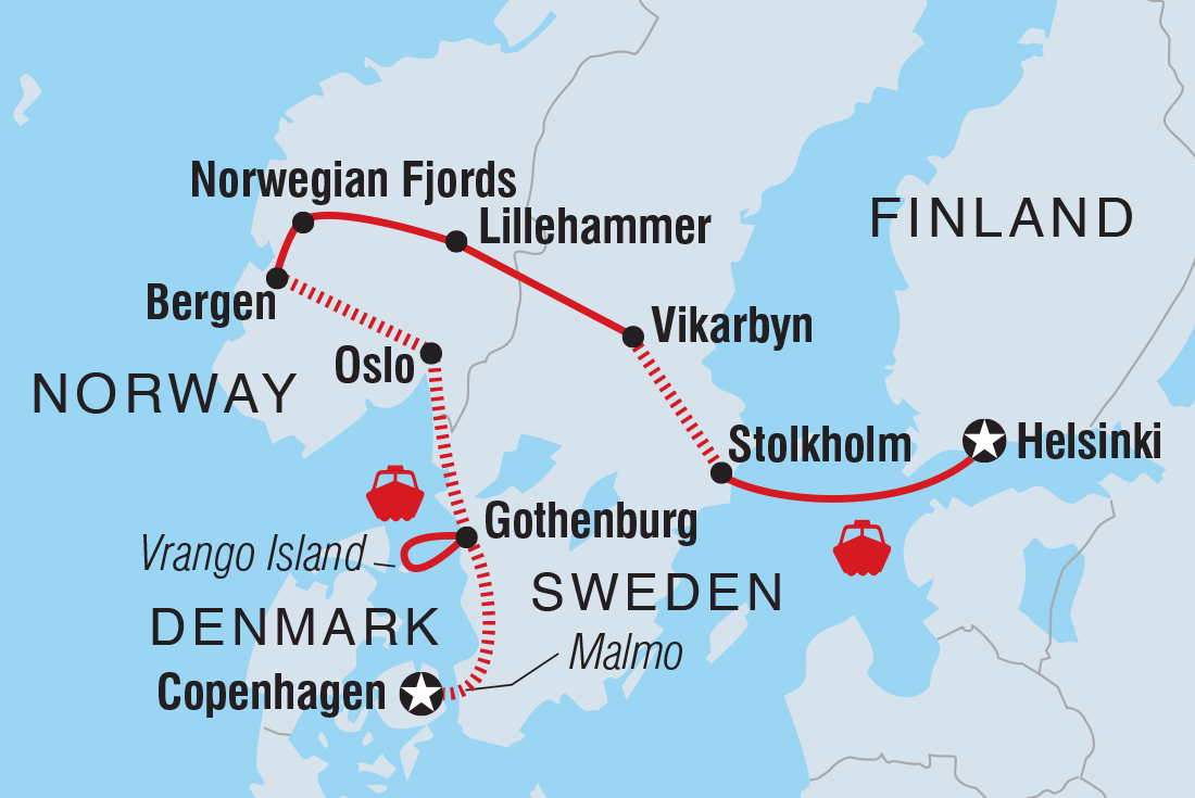 Complete Scandinavia Itinerary Map