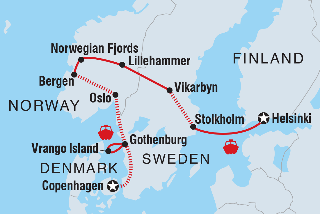 Complete Scandinavia Itinerary Map