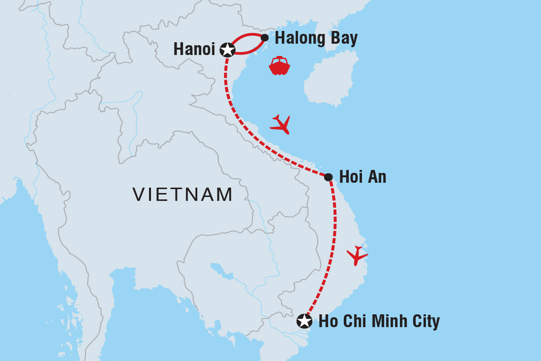 Premium Vietnam Itinerary Map