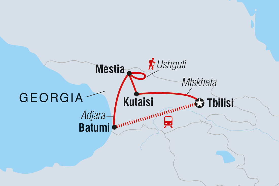 Georgia Adventure Itinerary Map