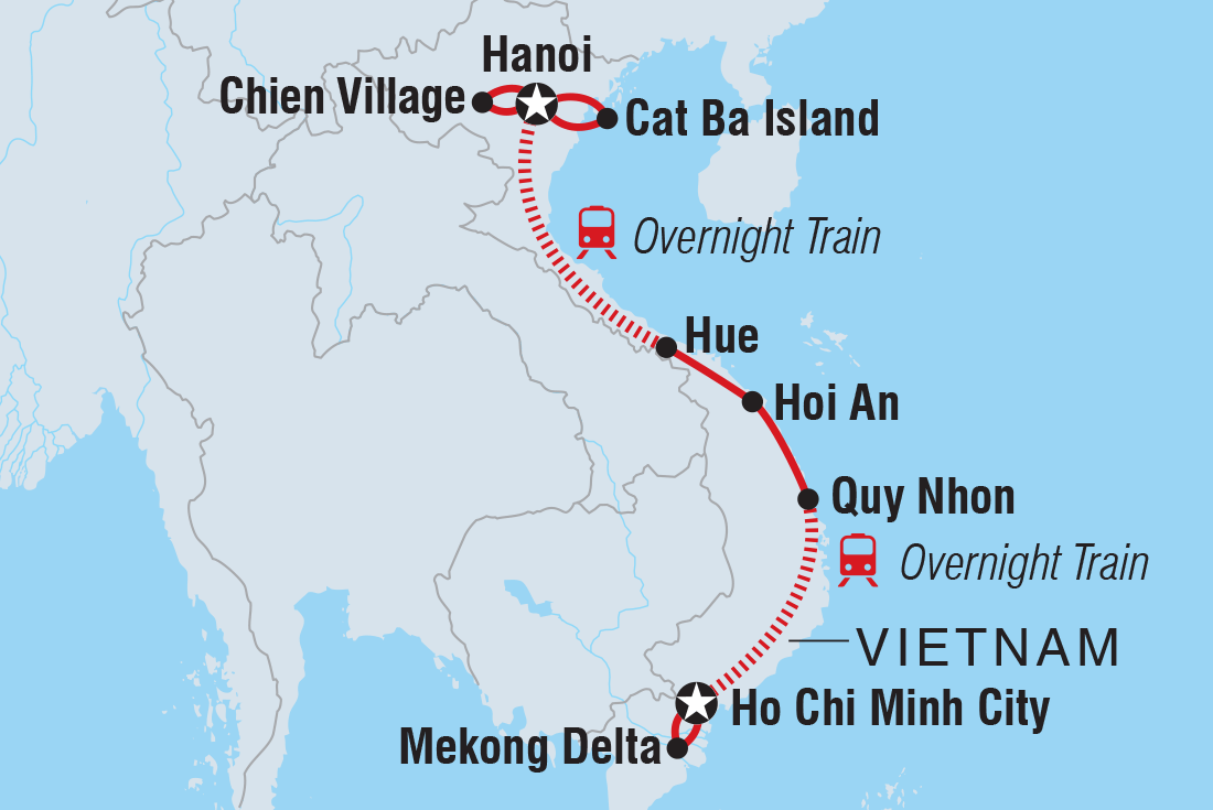 Scenic Vietnam Itinerary Map
