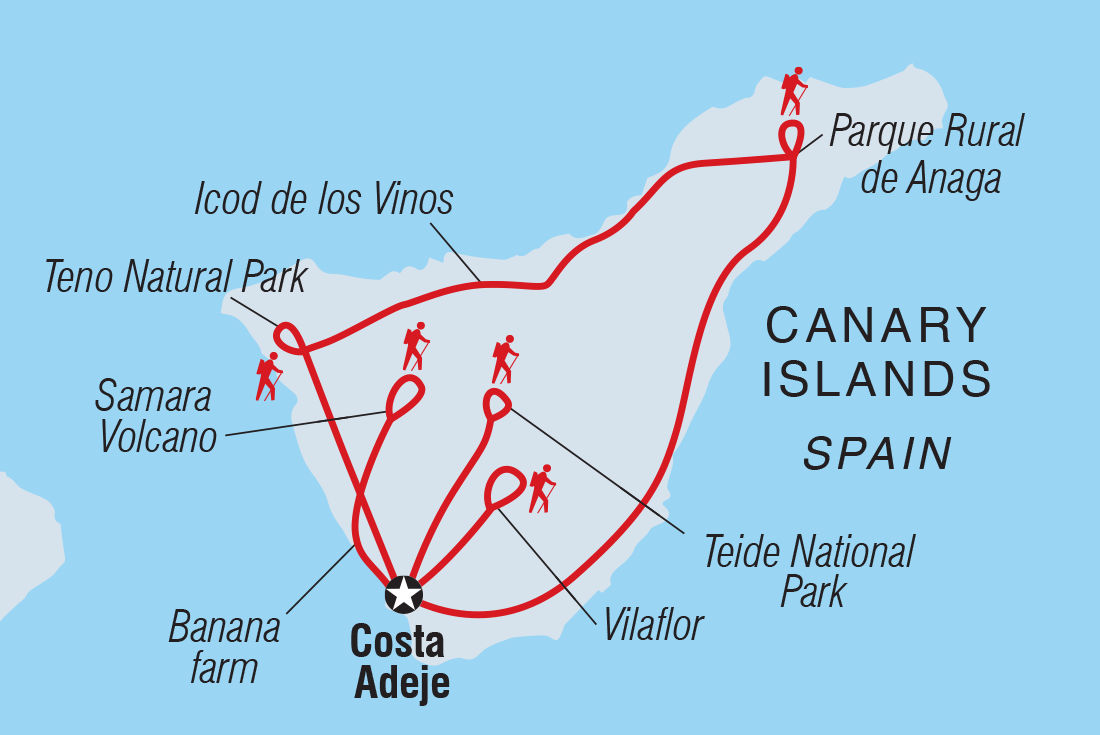 Hike The Canary Islands Itinerary Map