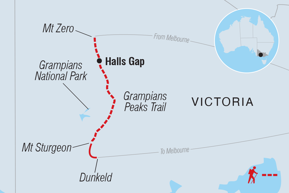 Walk the Grampians Peaks Trail Itinerary Map