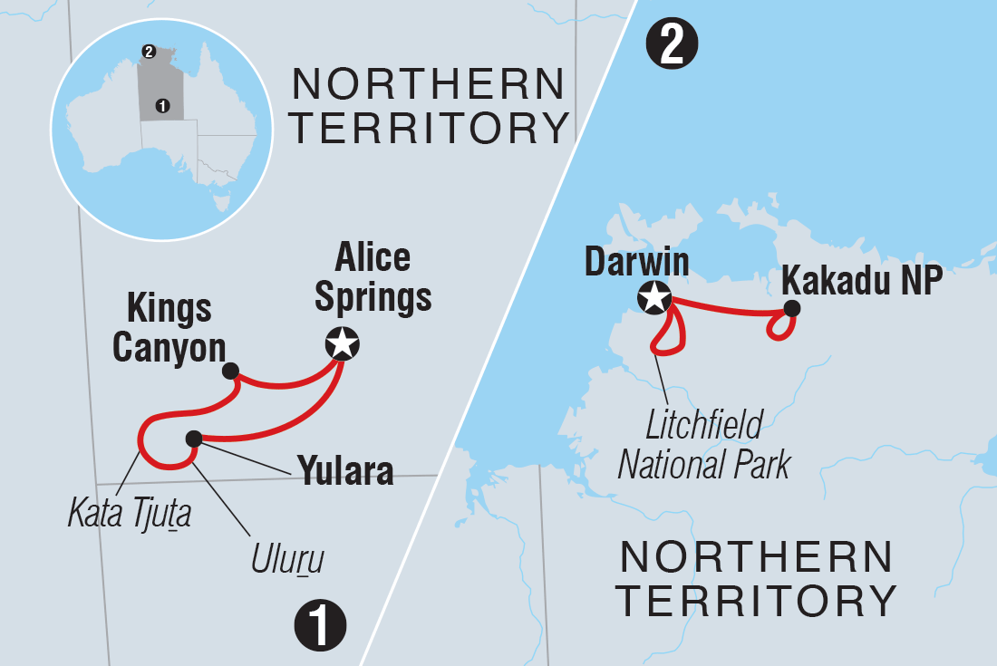Best of Northern Territory Itinerary Map