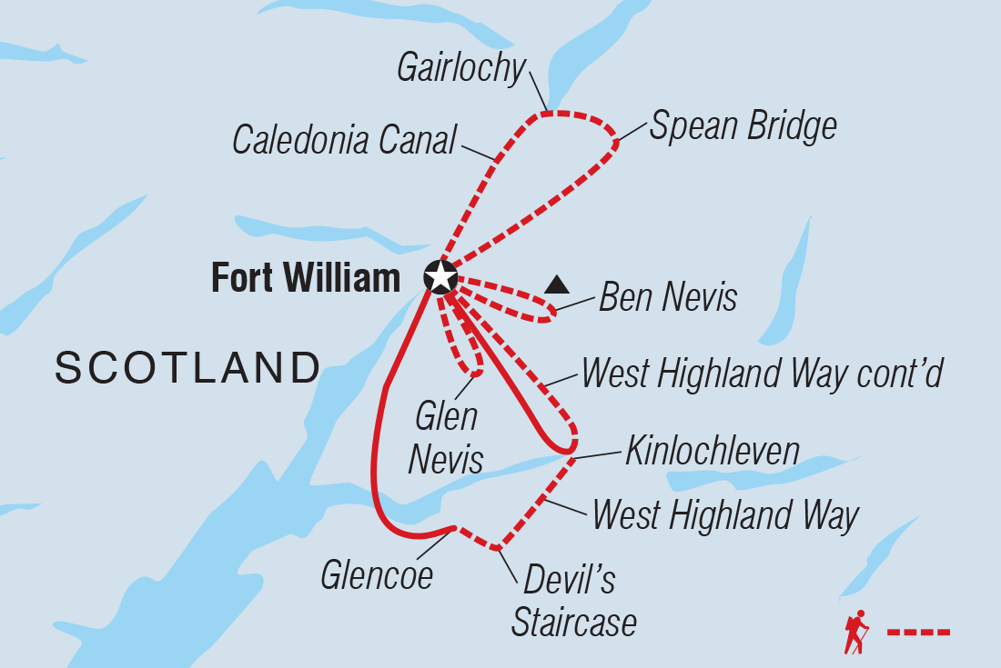 Classic Walks of Scotland Itinerary Map