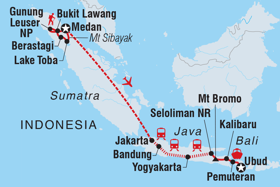 Best of Indonesia Itinerary Map