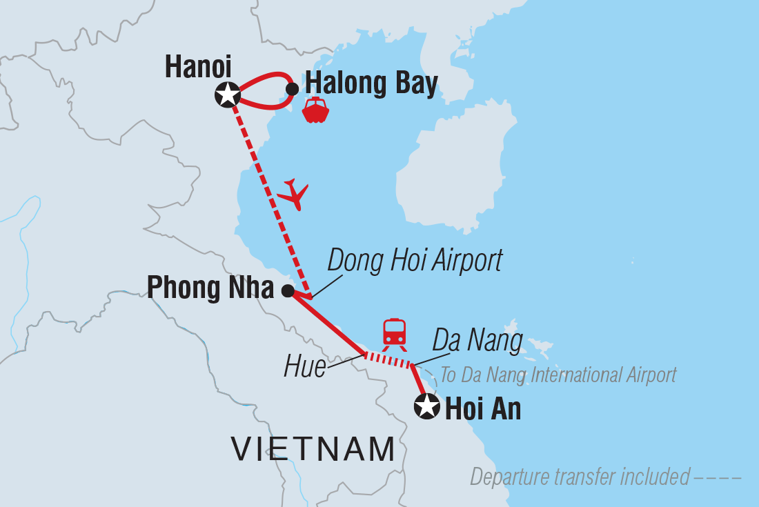 Vietnam Premium Family Holiday Itinerary Map