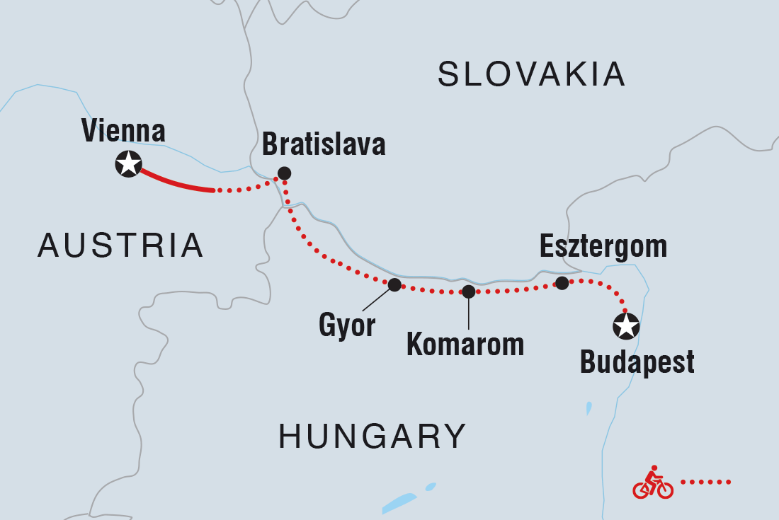 Cycle the Danube Itinerary Map