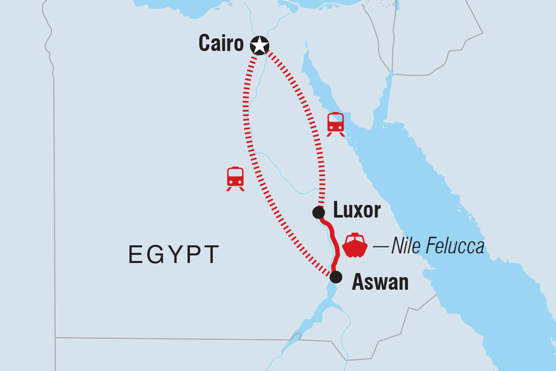 Egypt Adventure Itinerary Map