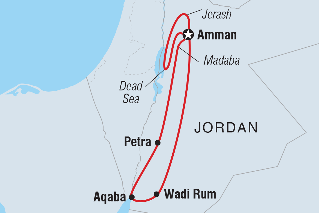 Jordan Discovery Itinerary Map