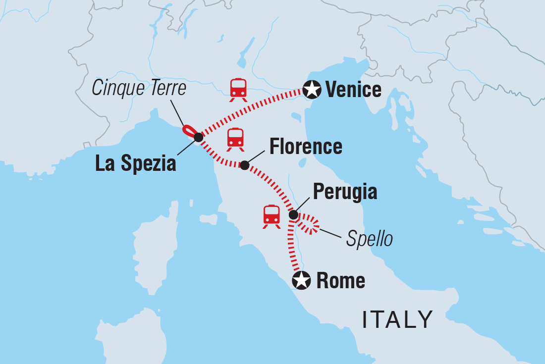 Italy Experience Itinerary Map