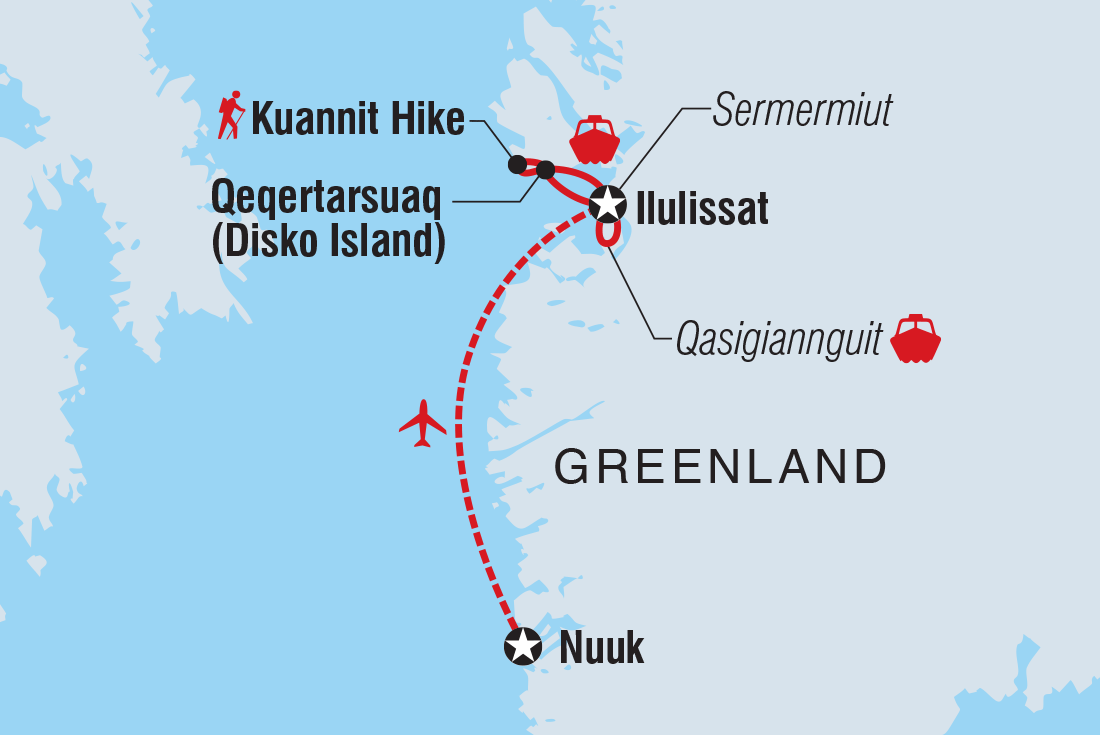 Greenland Expedition Itinerary Map