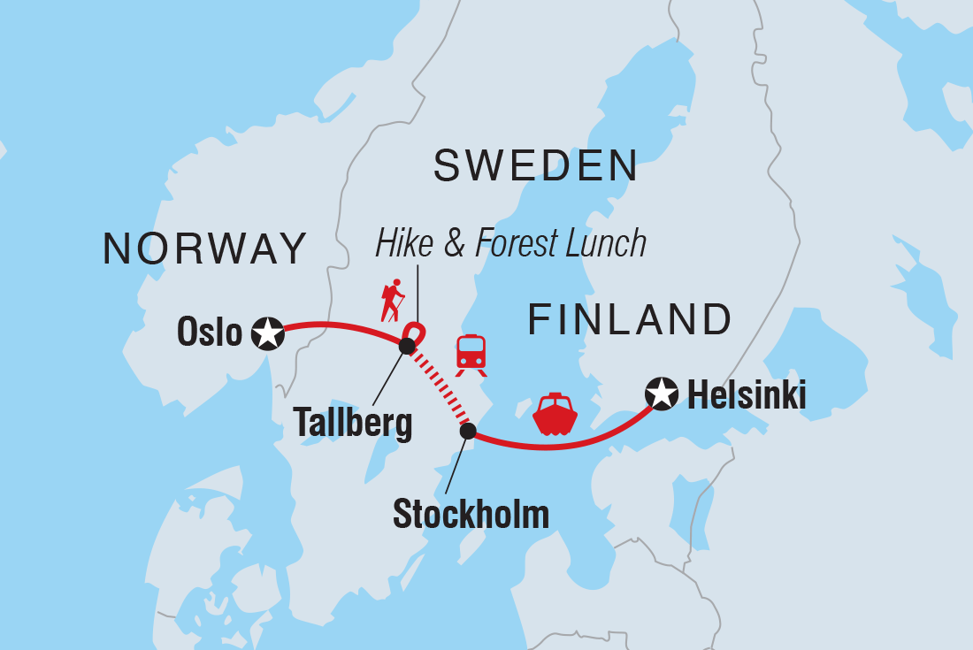 Classic Scandinavia Itinerary Map