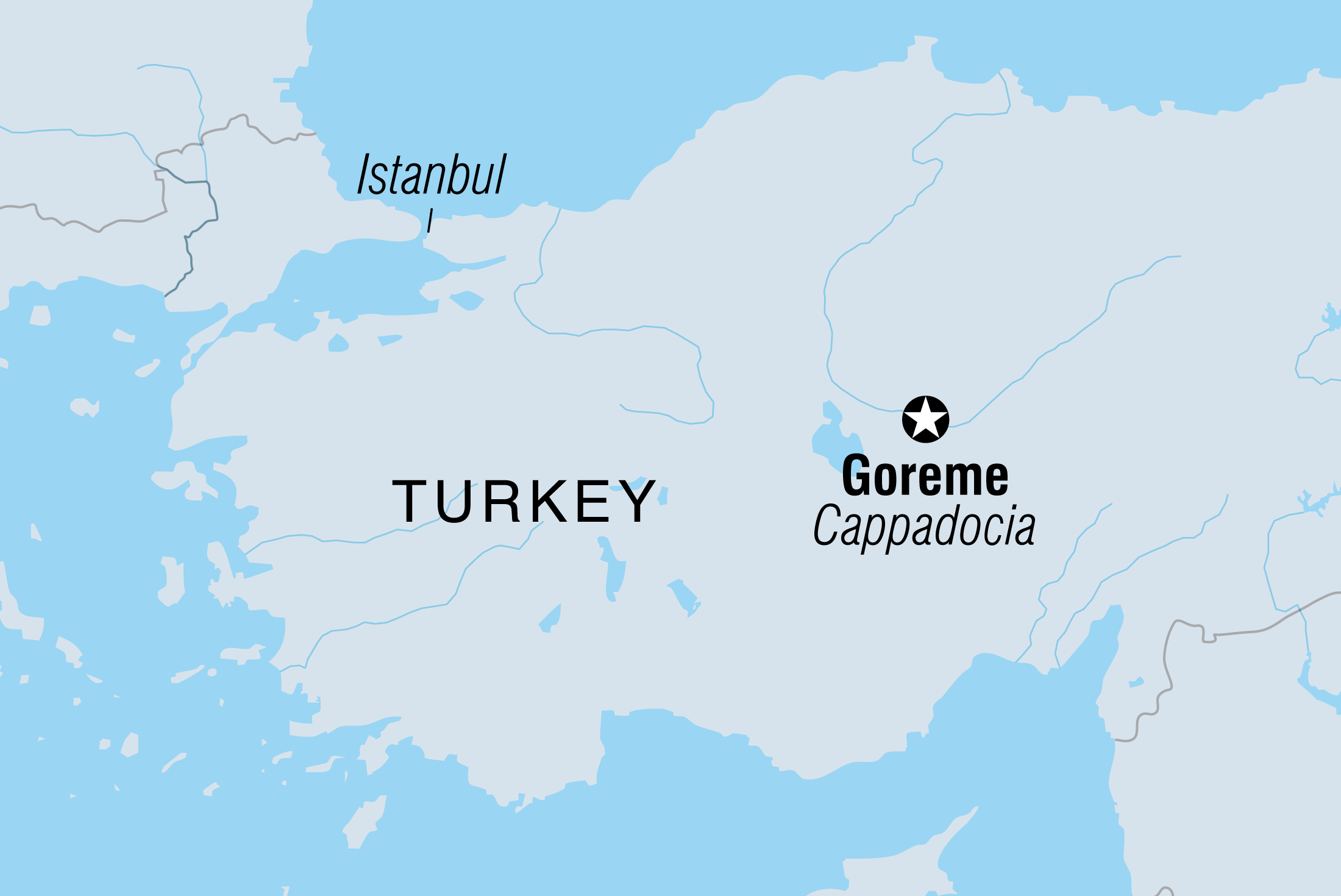 Cappadocia Independent Short Break route map