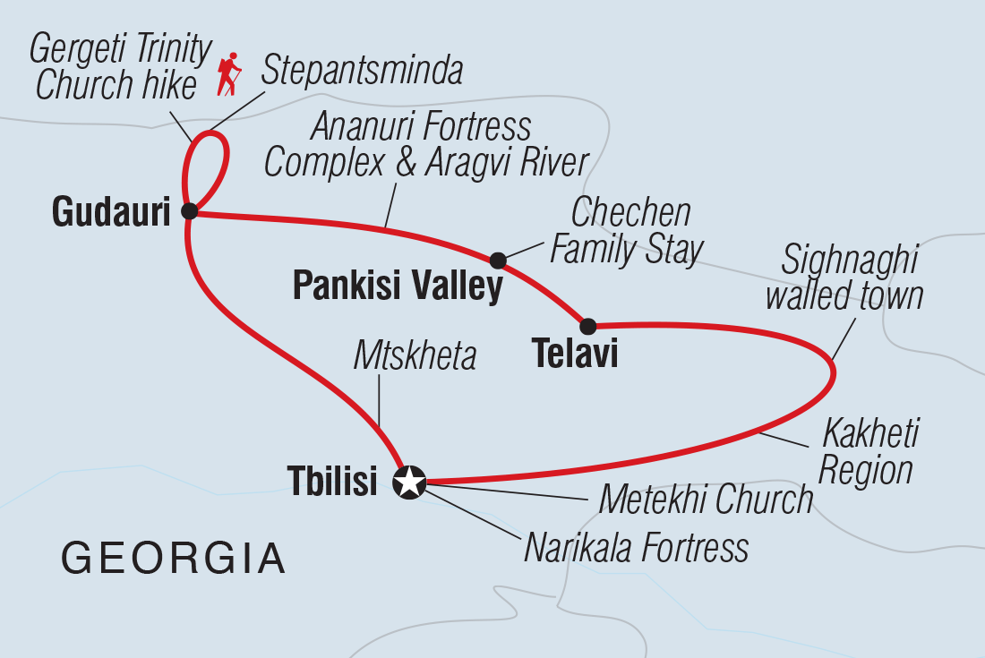 Georgia Real Food Adventure Itinerary Map